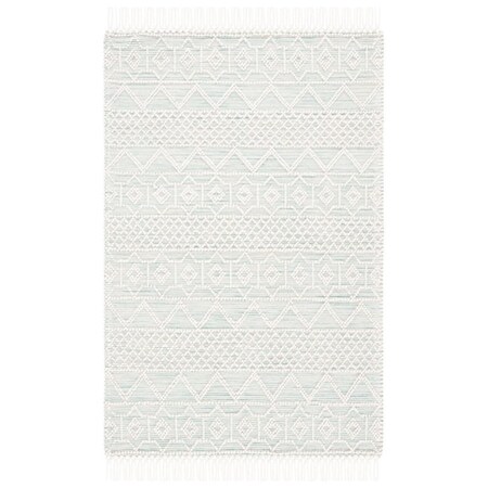 Safavieh 4 x 6 ft. Natura Collection Rectangle Flat Weave Rug Ivory & Light Green NAT875Y-4